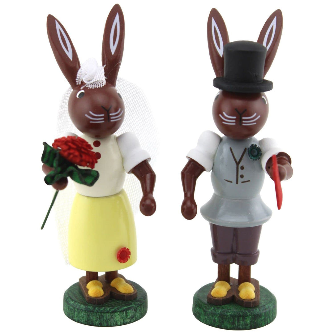 Thomas Preissler | Osterhasenfigur Osterhase Osterhäsin Hase | Höhe 10 cm | erzgebirgische Volkskuns