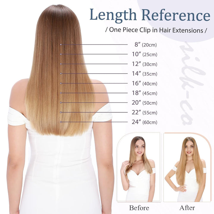 Clip in Extensions Echthaar DICK Haarteile Echthaar 1Pc 5 Clips Extensions Echthaar Clip in Weich Na