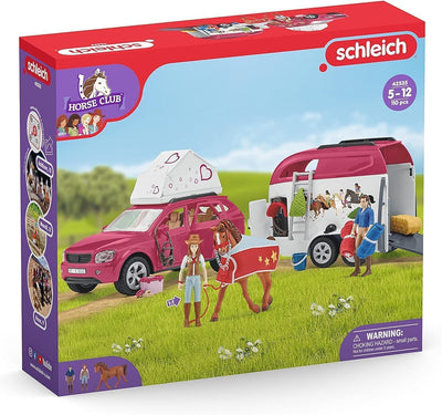 schleich 42535 Abenteuer mit Auto und Pferdeanhänger, für Kinder ab 5-12 Jahren, HORSE CLUB - Spiels