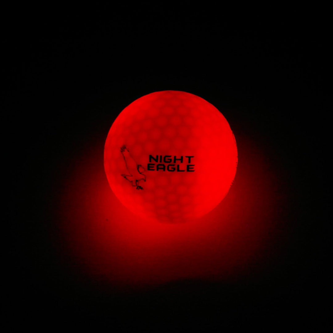 Night Eagle 6 LED Golfbälle Light-Up - Nachtgolf leuchten Rot Blau Grün Pink Weiss Fun Sport Lustig