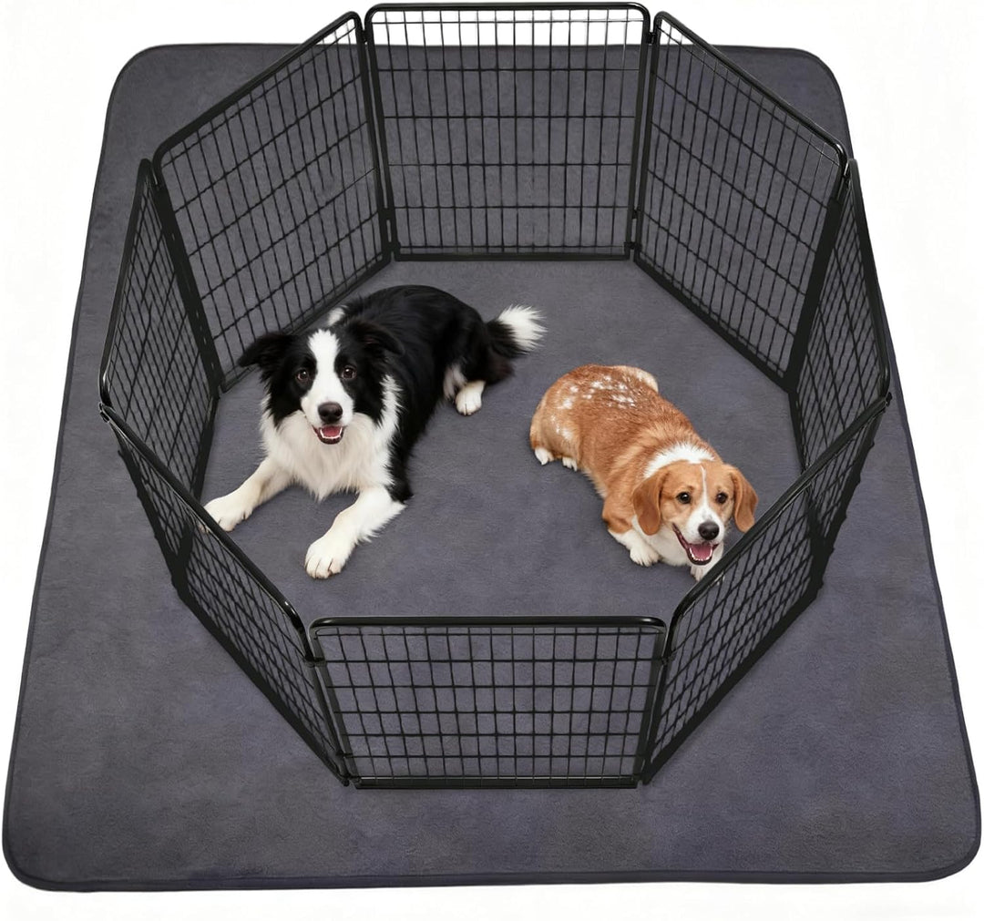 Inkontinenzunterlage Waschbar, 2er Set 92x80 cm Hundedecke Wasserdicht PIPI Matten für Hunde, Welpen
