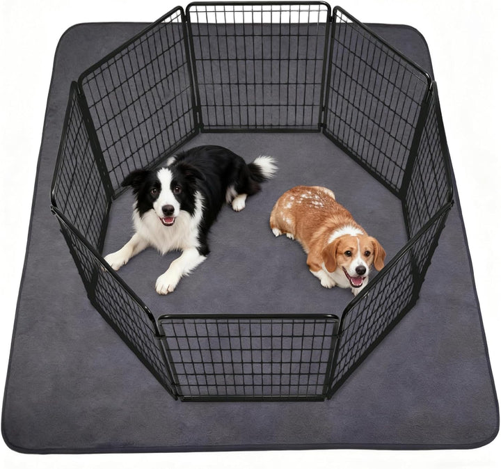 Inkontinenzunterlage Waschbar, 2er Set 92x80 cm Hundedecke Wasserdicht PIPI Matten für Hunde, Welpen