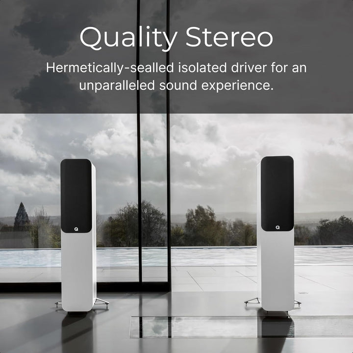 Q ACOUSTICS 5040 Einzelner Standlautsprecher Holme Oak – 12,7 cm Mittel-/Bass-Treiber, 2,5 cm Hochtö