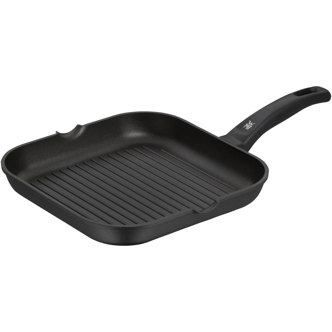 WMF Grillpfanne 27x27 cm mit Ausguss, Aluminium beschichtet, Steakpfanne ideal zum knusprigen Braten