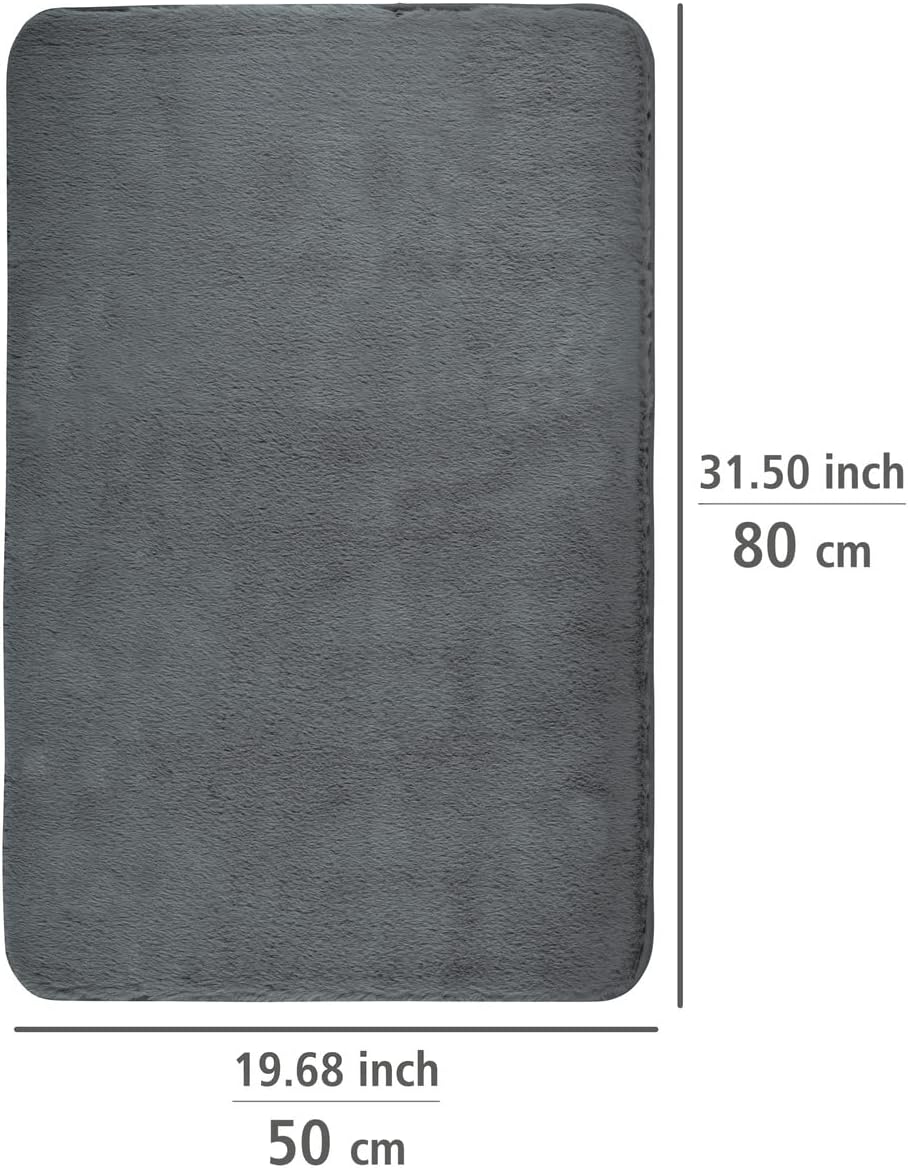 WENKO Badematte Saravan, Bad-Teppich in weicher Qualität aus Mikrofaser (100 % Polyester) mit 20 mm