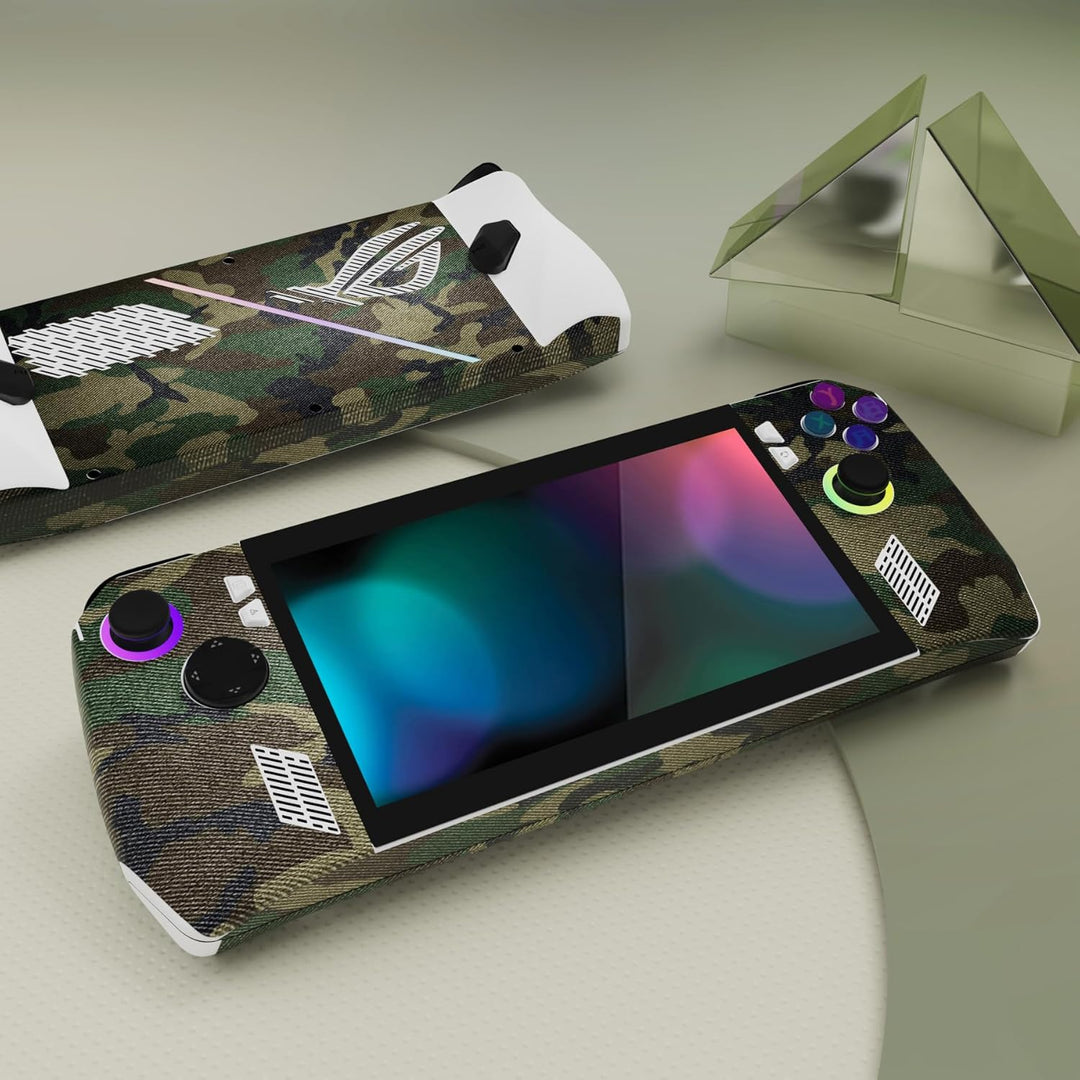 PlayVital 2 Set Skin Sticker für ROG Ally Handheld Konsole, individuelle Aufkleber aus Vinyl-Armeegr
