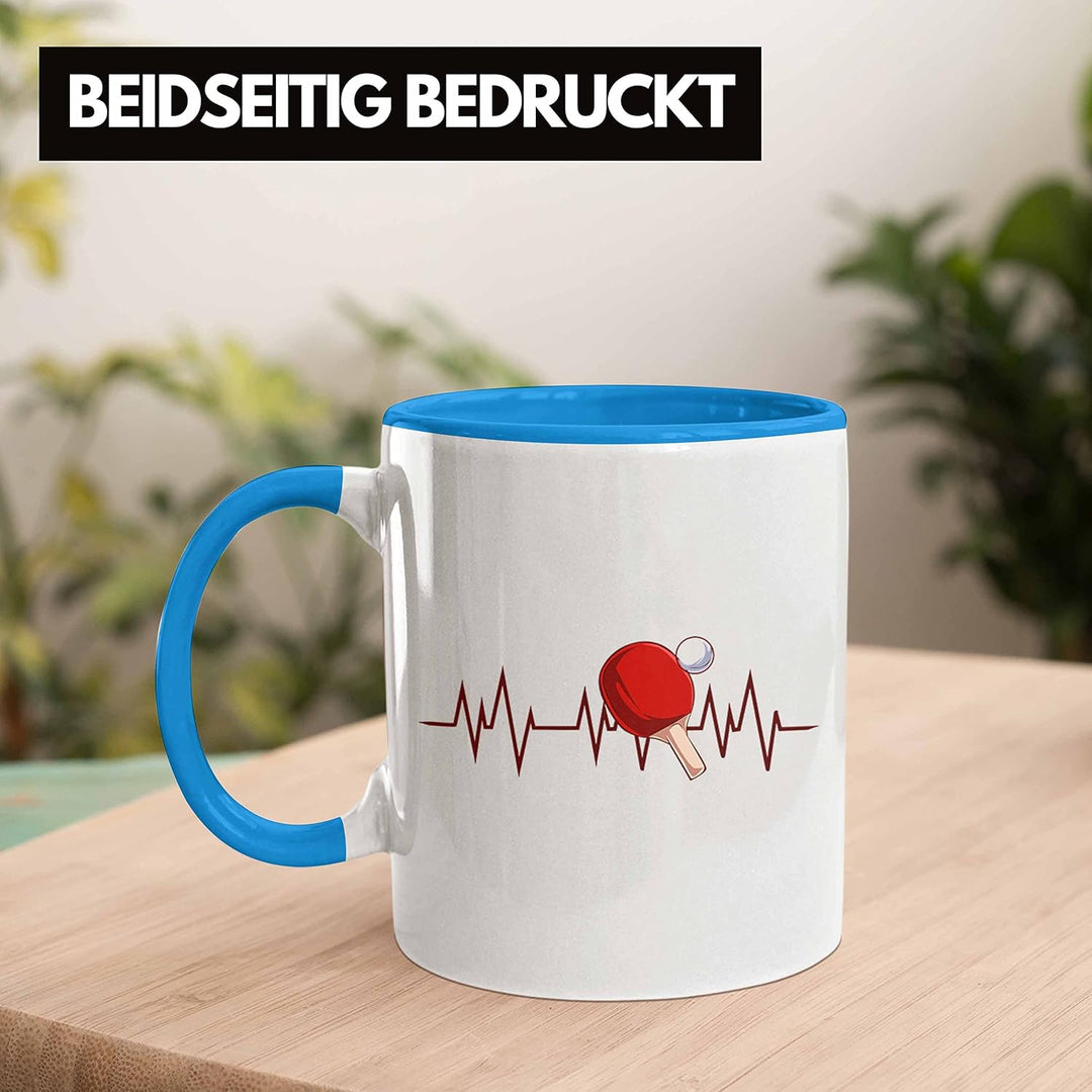 Lustige Tischtennis-Tasse - Das ideale Geschenk für Tischtennisspieler (Blau), Blau