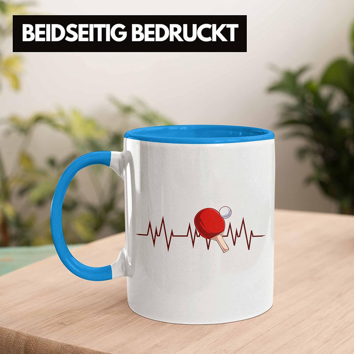 Lustige Tischtennis-Tasse - Das ideale Geschenk für Tischtennisspieler (Blau), Blau