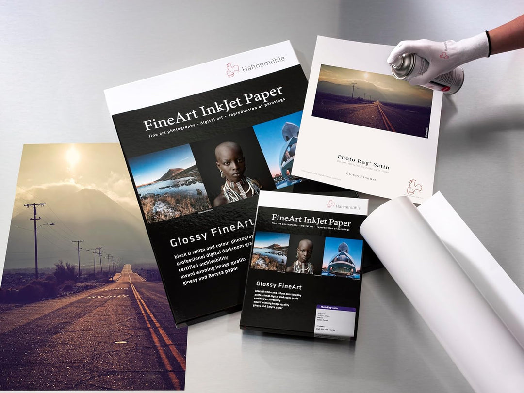 Hahnemühle 10641659 Digital FineArt Photo Rag Satin Papier, 310 g/m², DIN A4, 210 x 297 mm, weiss, 2