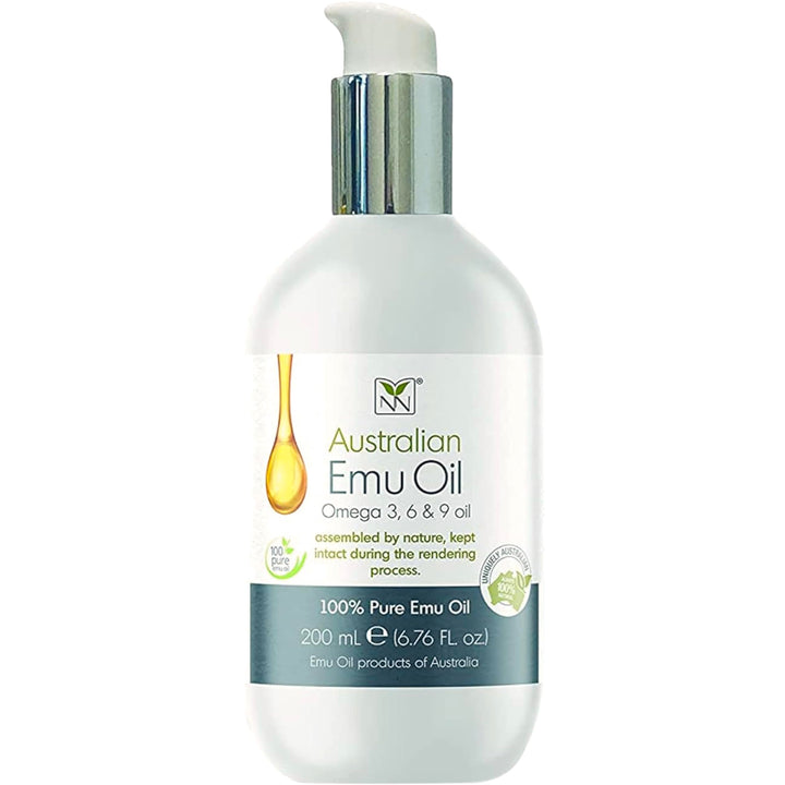 Reines Emu Öl - Kopfhaut-, Haar-, Nagel-, Gesichtsöl & Körperöl für Damen & Herren mit Omega 3 6 9,