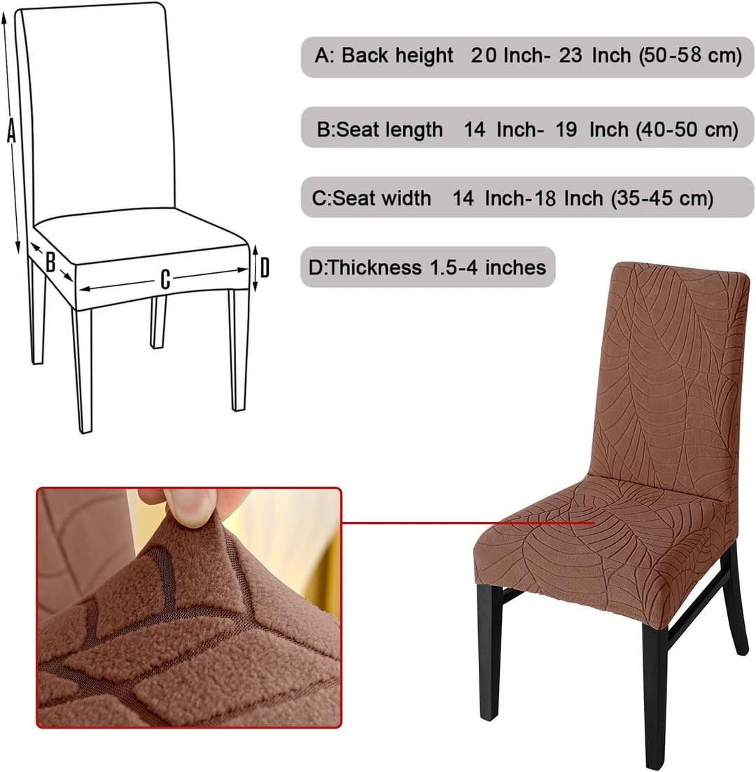 SHENGYIJING Stretch Set of 2 or 4 or 6 Waterproof Dining Chair Covers for Dining Room, Removable and
