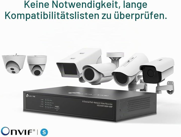 TP-Link VIGI NVR1008H-8MP Netzwerk-Videorekorder (NVR) Schwarz