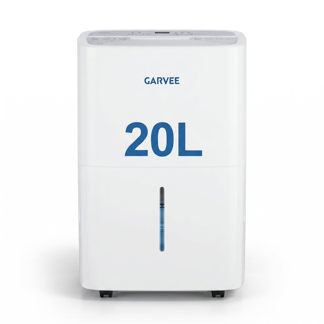 Leiser 20L/Tag Luftentfeuchter für bis zu 280m², Digitalanzeige, Dauerentwässerung, Schimmelschutz,