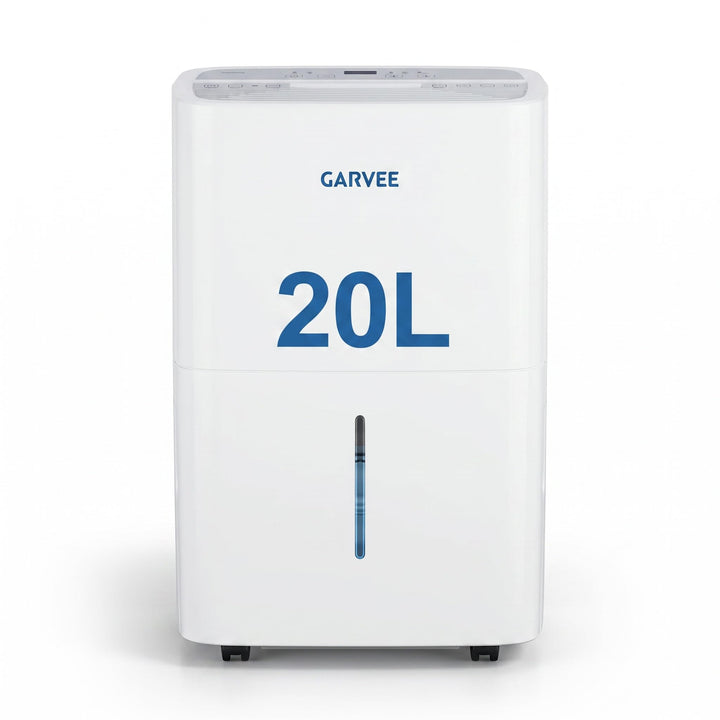 Leiser 20L/Tag Luftentfeuchter für bis zu 280m², Digitalanzeige, Dauerentwässerung, Schimmelschutz,