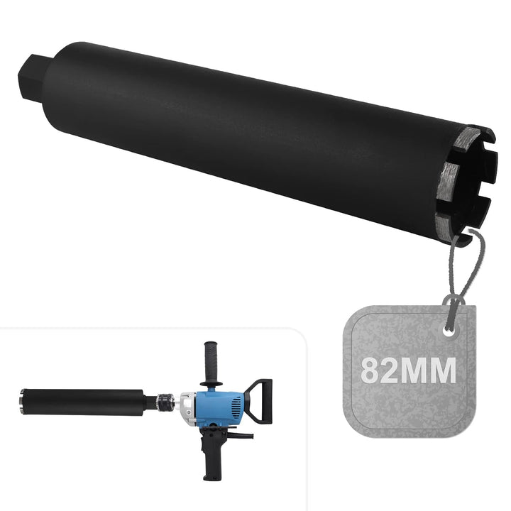 CPROSP Diamantbohrkrone 82mm 1¼" UNC, Kernbohrkrone, L 420mm, Kernbohrer für Bohren in in Beton, Sta