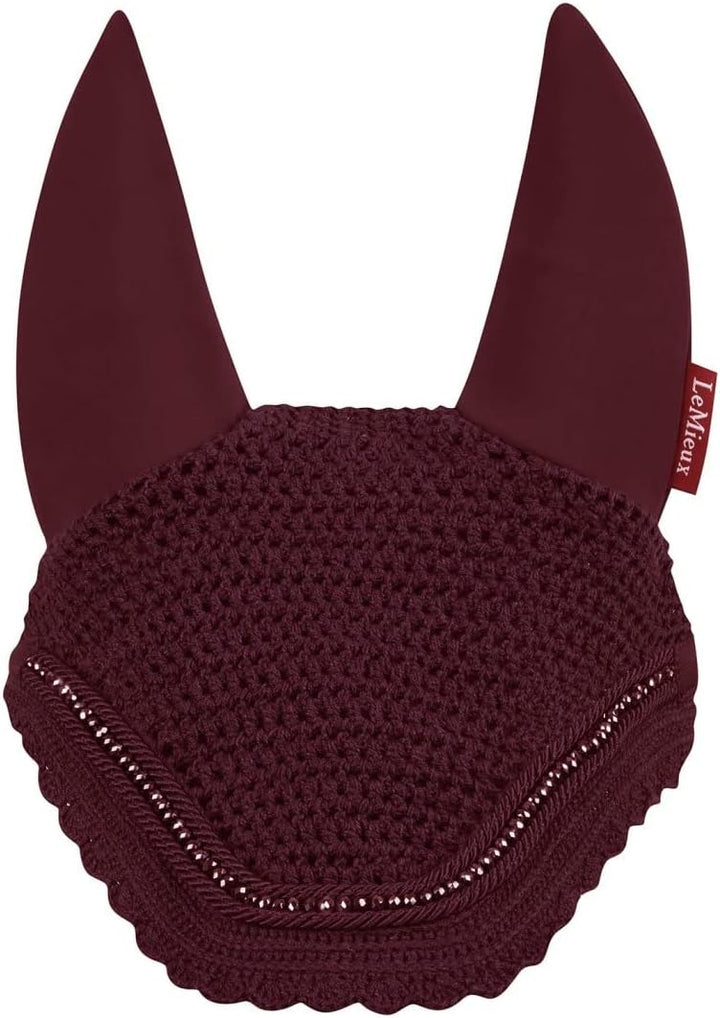 LeMieux Diamante Acoustic Fly Hood Burgundy Fliegenhaube L burgunderfarben, L burgunderfarben