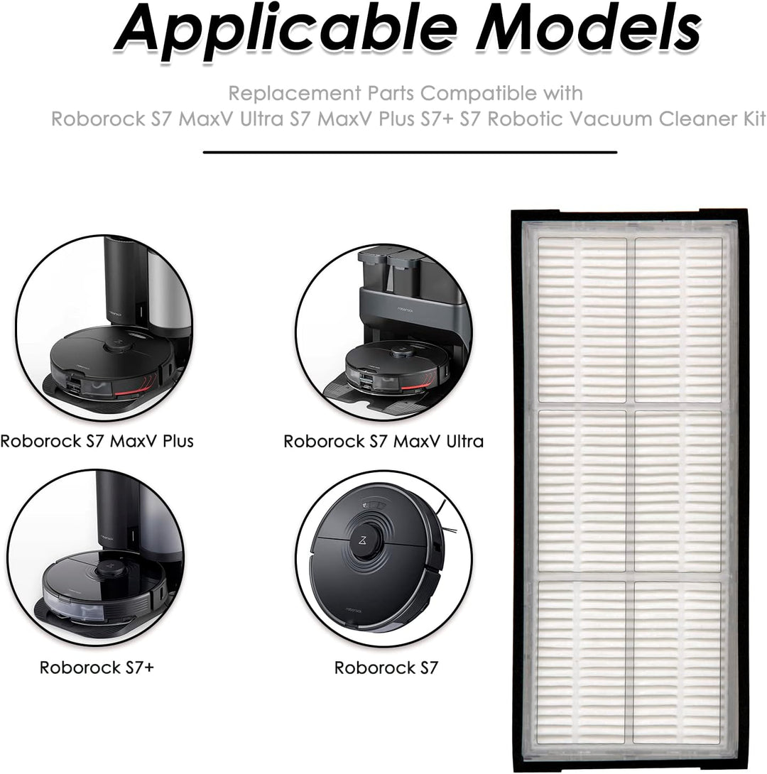 (8 Stück) HEPA-Filter für Roborock S7 S7+ S7 MaxV S7 MaxV Plus S7 MaxV Ultra S8 Pro Ultra S8 S8+, Ro