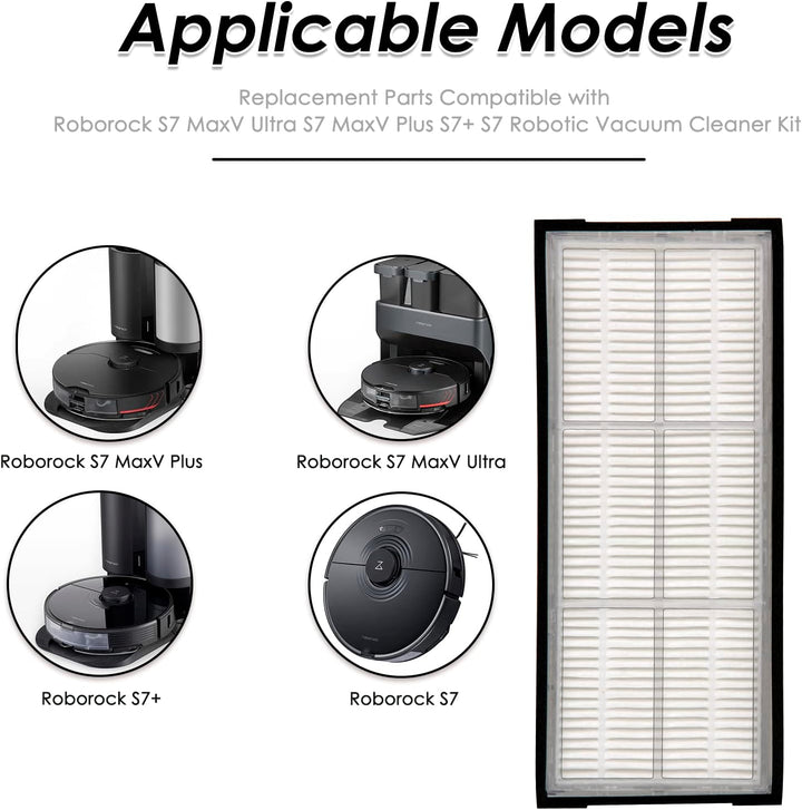 (8 Stück) HEPA-Filter für Roborock S7 S7+ S7 MaxV S7 MaxV Plus S7 MaxV Ultra S8 Pro Ultra S8 S8+, Ro