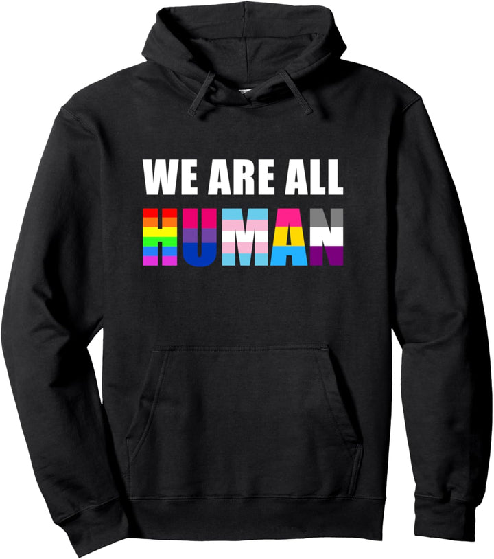 We are all human - Regenbogen LGBT CSD Pullover Hoodie