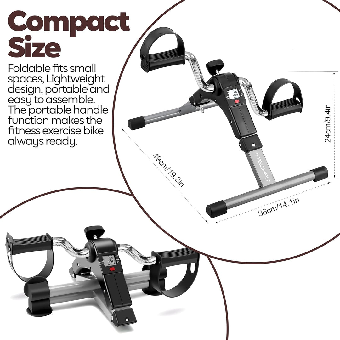 Techfit Pedal-Ausbilder, Mini-Heimtrainer für Heim und Büro, leichte Trainingsmaschine für Arme und
