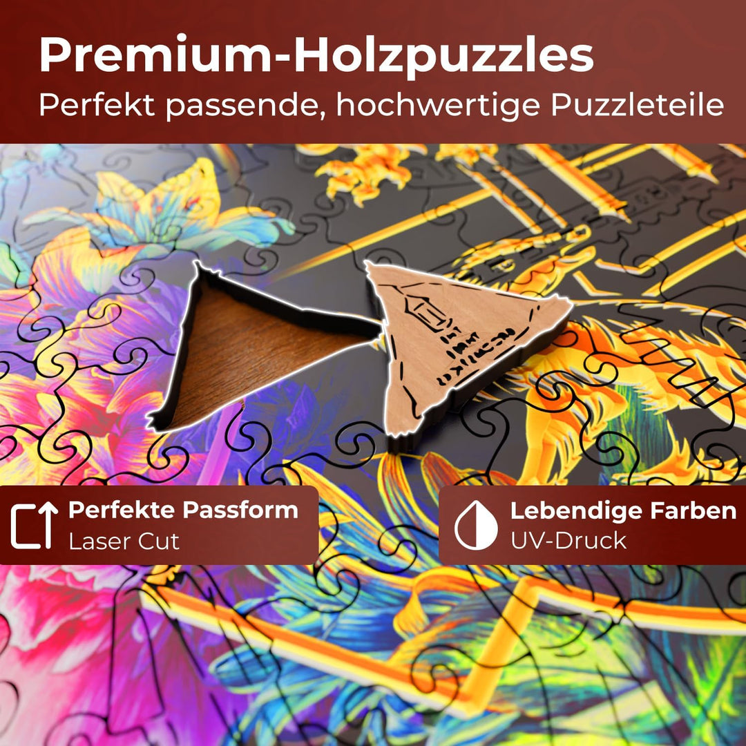 Crafthub Premium Holzpuzzle für Erwachsene & Kinder – A3 Harry Potter Puzzle – 201 Teile – Feine Sel