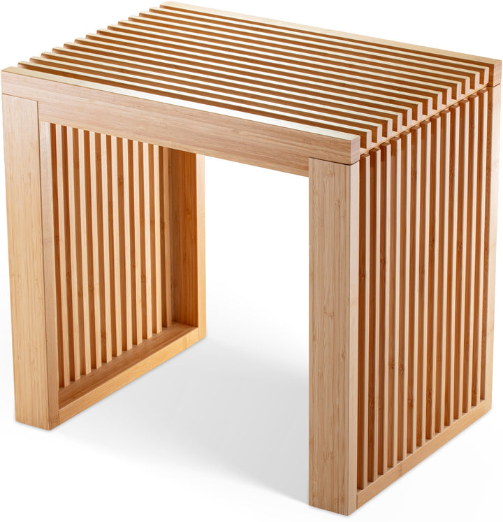 Bambus Holzhocker - Flur Möbel - Sitzbank Flur - Holzbank - Blumenhocker | BAM BOO BOX Bambus Blumen
