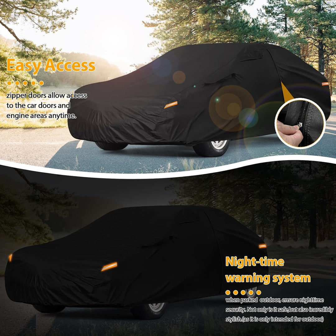 Autoabdeckung Wasserdicht für 1986-1996 Audi 80/90 B3/B4, Vollgarage Autoplane Auto Abdeckplane Wint