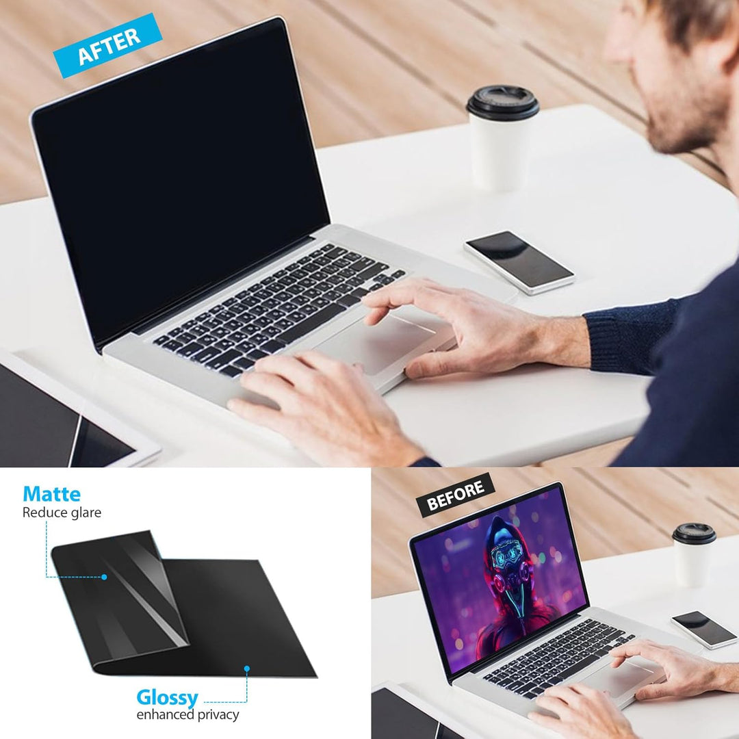 JEAPKA Magnetischer Laptop-Sichtschutzfilter 14 Zoll für 16:9 Breitbild-Computer-Monitor, abnehmbare