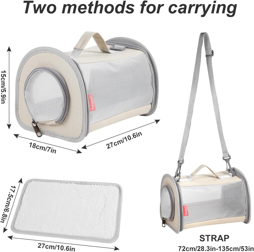 Kleintiertransporttasche – Atmungsaktive Perspektivtasche für Meerschweinchen, Kaninchen &amp; Co. – Ide