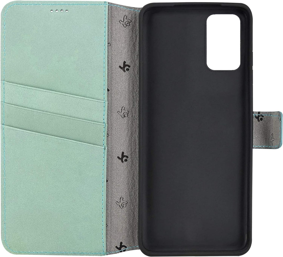 Suncase Book-Style Hülle kompatibel mit Samsung Galaxy S20 Plus Leder Tasche (Slim-Fit) Lederhülle H