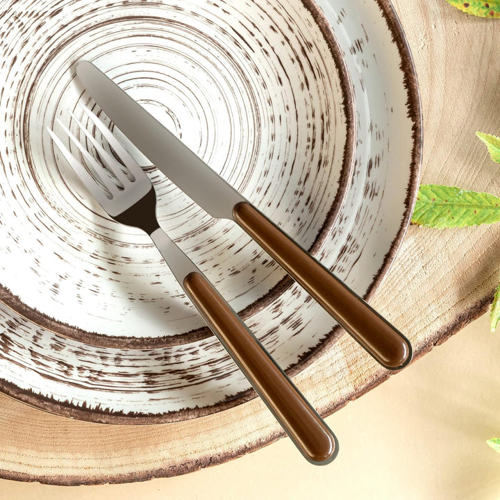 BRUNNER Camping Geschirrset (12-teilig) für 4 Personen - Midday Kassandra - aus hochwertigem Melamin