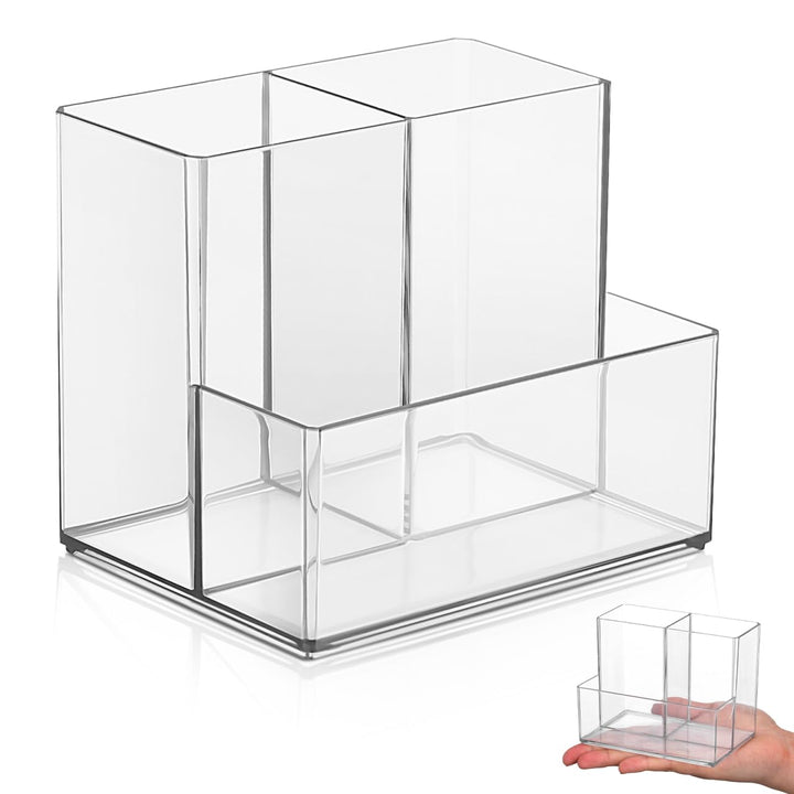 Desktop Kosmetikpinselhalter Clarity Organizer Make-up Pinsel Organizer Klar Stift Becher Schreibtis