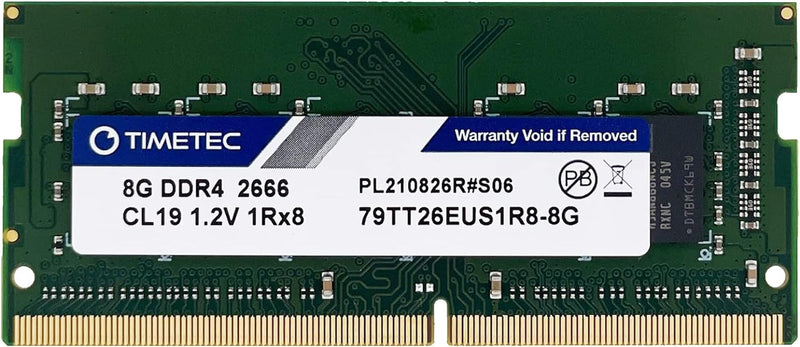 Timetec Hynix DDR4 2666 MHz PC4-21300 Unbuffered ECC 1,2 V CL19 1Rx8 Single Rank 260 Pin UDIMM Undef