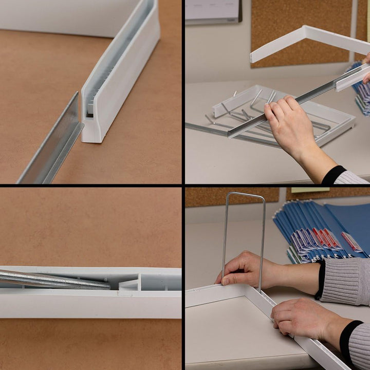 Smead 64851 Bilderrahmen, robust, verstellbar, Briefgrösse, Weiss, 40,6 cm bis 61 cm, 1 Stück