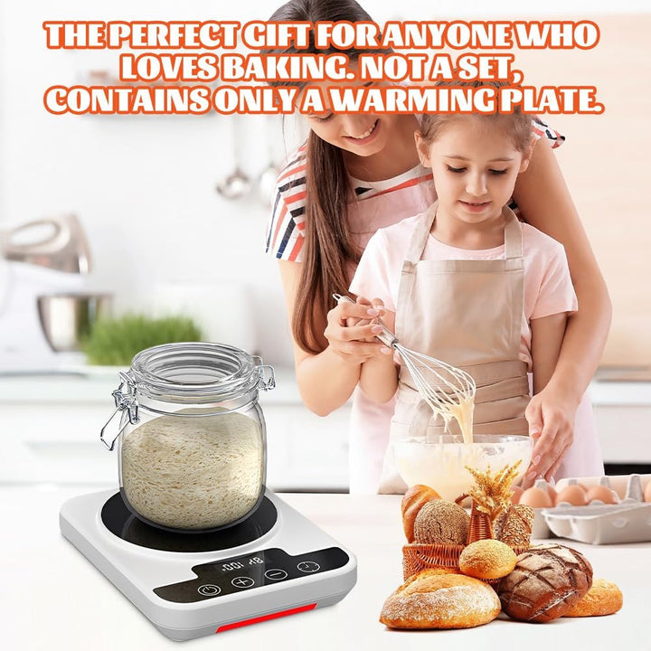 Sauerteig Starter Warmer, Warmhaltematte für Sauerteigstarter, Präzise Temperaturregelung 1°C (21-49