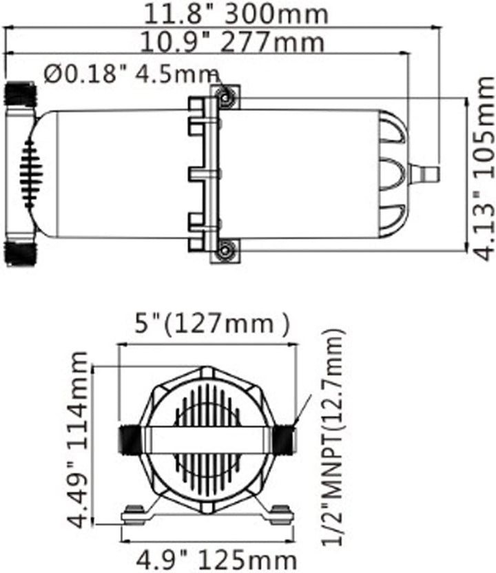 Druckspeicherbehälter, 1 L RV-Drucktank, Konstanter Druck, Starke Dämpfung, Gleichmässiger Wasserflu