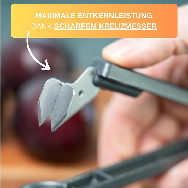 Thiru Premium Pflaumenentsteiner - Robuste Edelstahlklingen - Made in Germany - inkl. E-Book mit 25