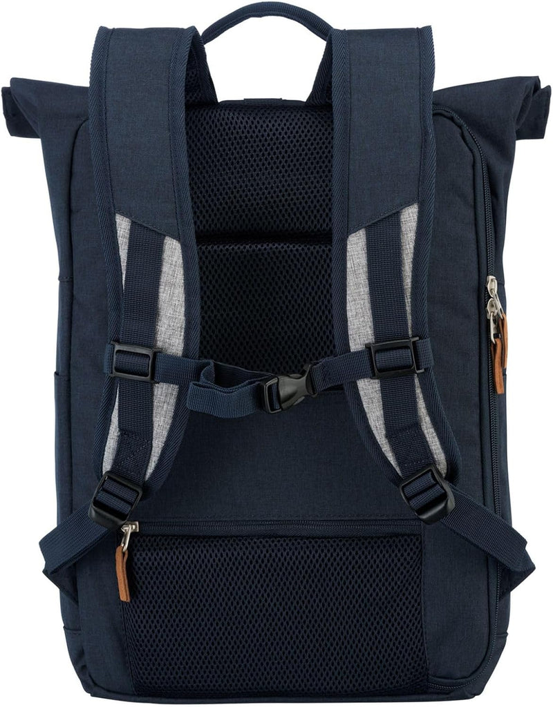 travelite Handgepäck Rucksack mit Laptop Fach 15,6 Zoll, Gepäck Serie BASICS Daypack Rollup: Praktis