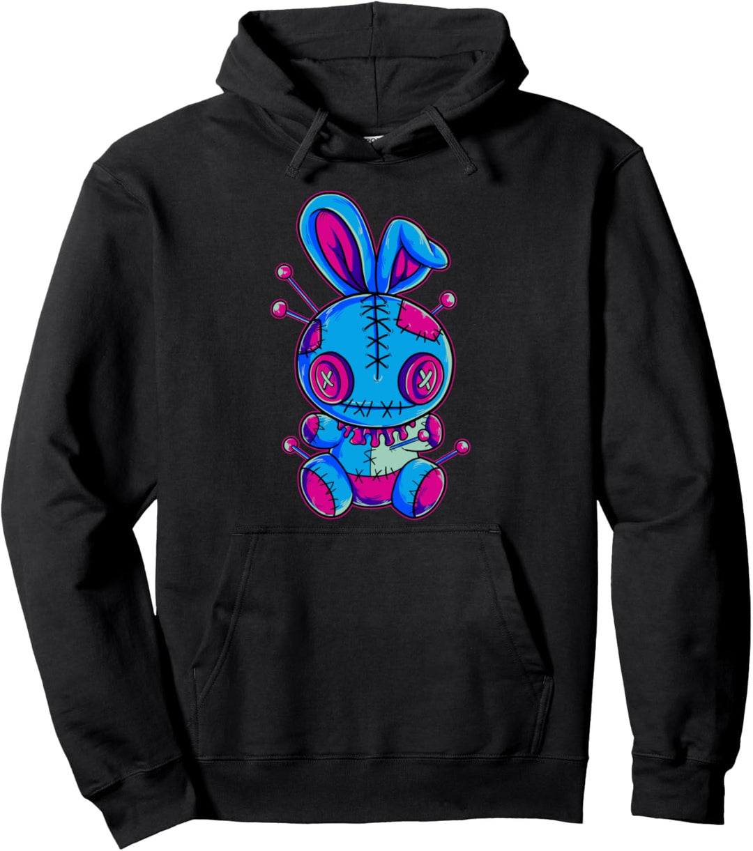 Pastel Goth Voodoo Doll Bunny Pullover Hoodie