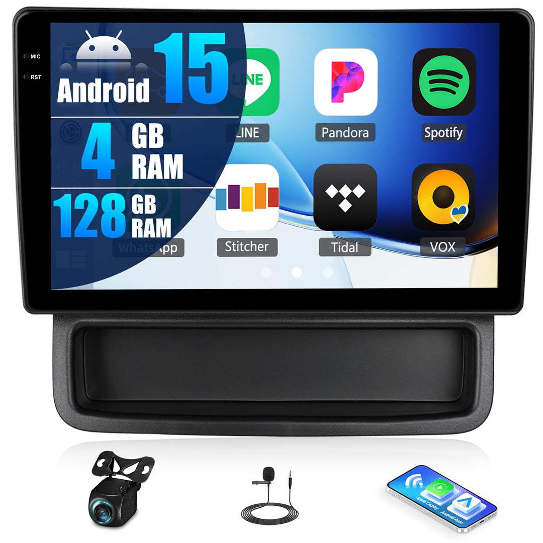 Android 15, 4G+128G CAMECHO Autoradio für Renault Trafic 2 Opel Vivaro A 87R Nissan Primastar 2010-2