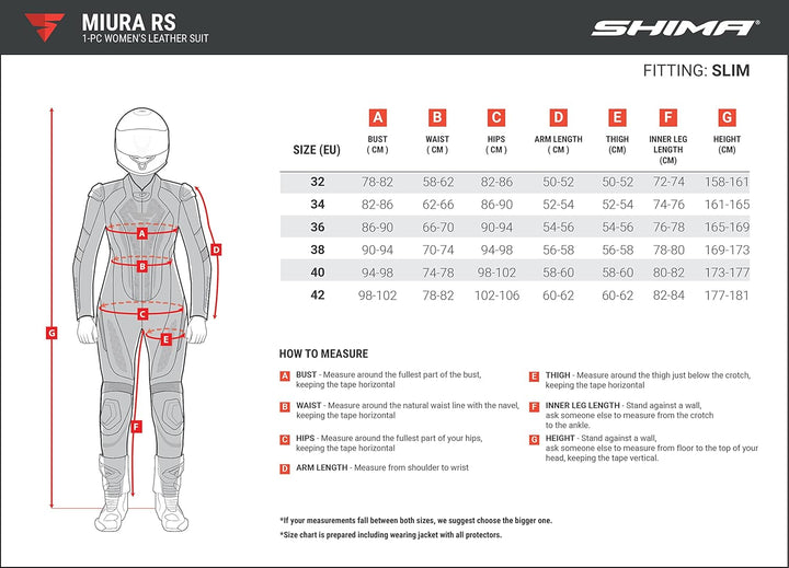 SHIMA Damen Miura Rs Motorradkombi (1er Pack) 34 Schwarz/Rot, 34 Schwarz/Rot
