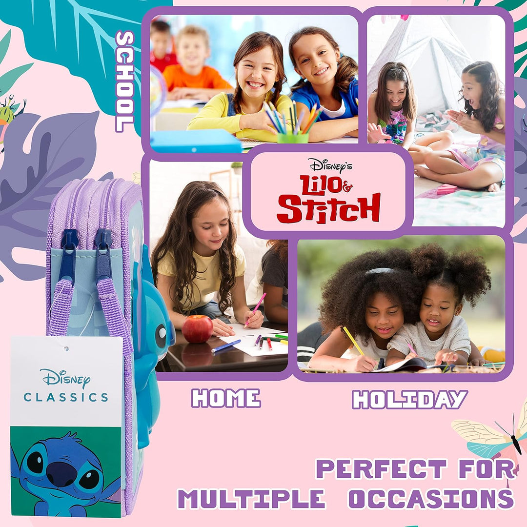 Disney Federmäppchen Mädchen Die Eiskönigin Stitch Federtasche Mädchen Gefüllt Schulmäppchen 2 3 Fäc