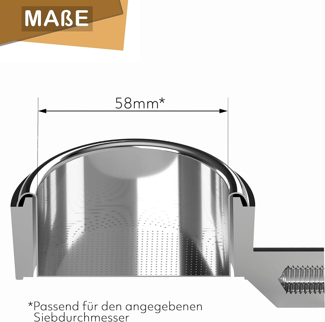 Clara Coffee Siebträger mit Griff aus Eiche für Siebträgermaschinen mit E61 Brühgruppe | Bodenlose B