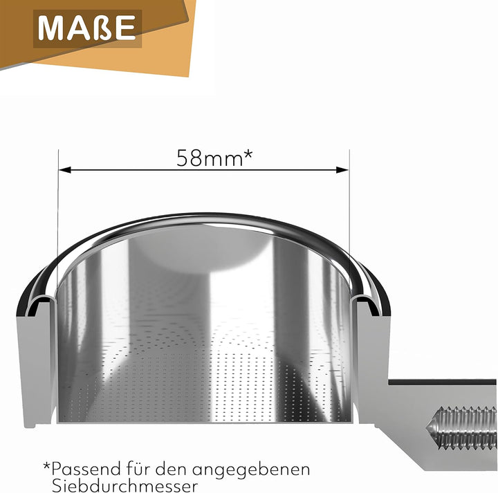 Clara Coffee Siebträger mit Griff aus Eiche für Siebträgermaschinen mit E61 Brühgruppe | Bodenlose B