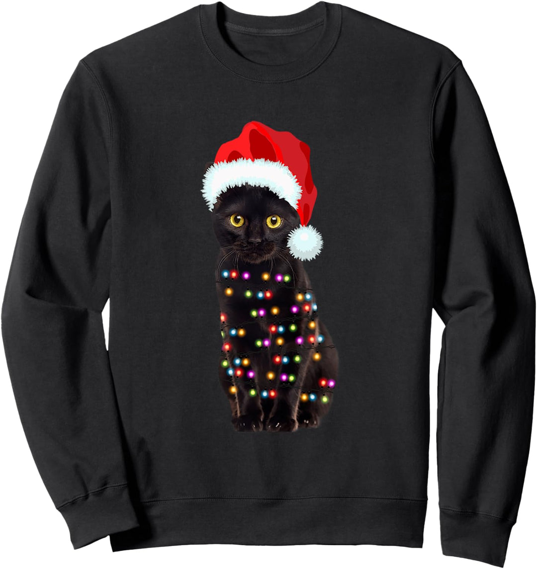 Katze Weihnachten Winterpullover Katzen Weihnachtspullover Sweatshirt