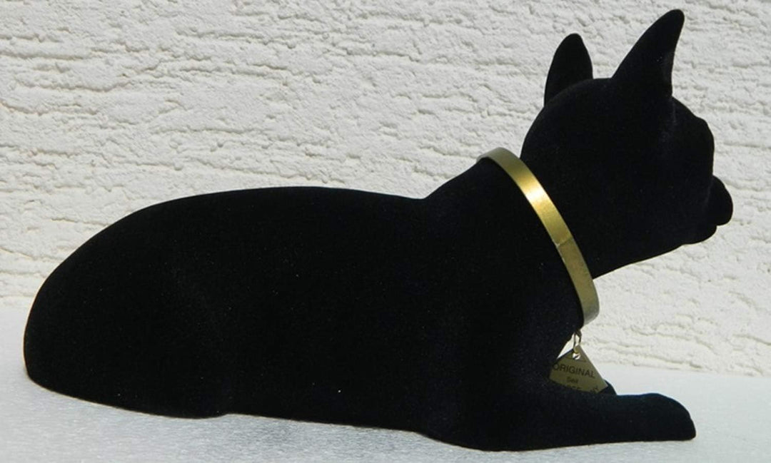 RAKSO Wackel Figur Katze Wackelfigur Höhe 17 cm gross schwarz Dekofigur mit Wackelkopf Gartendeko Ga