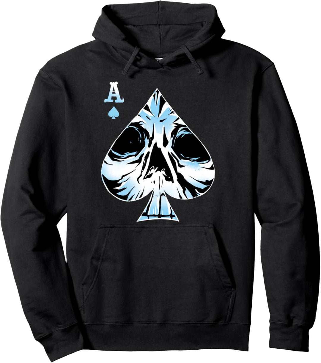 Karte Totenkopf Skelett Pullover Hoodie