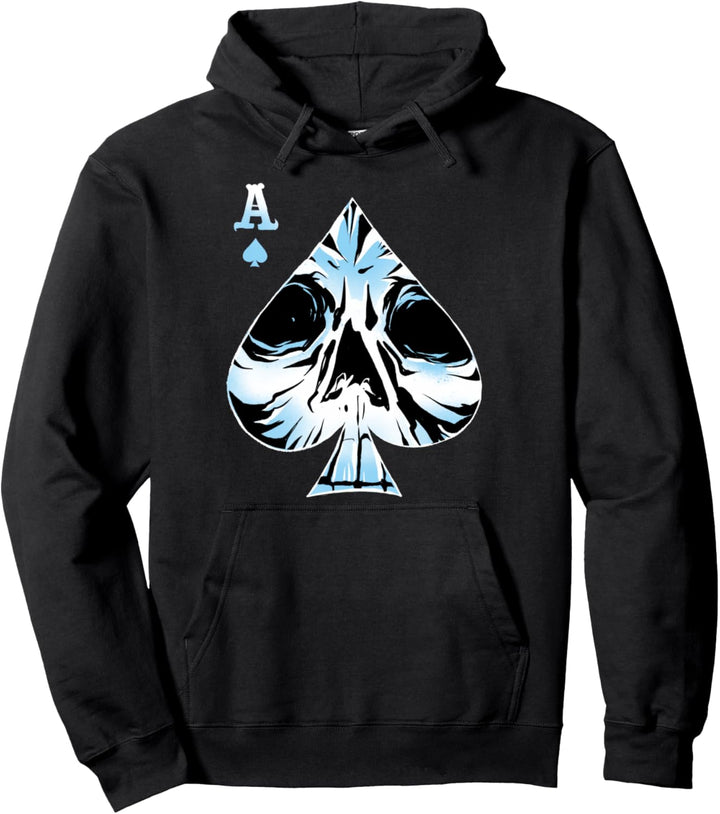 Karte Totenkopf Skelett Pullover Hoodie