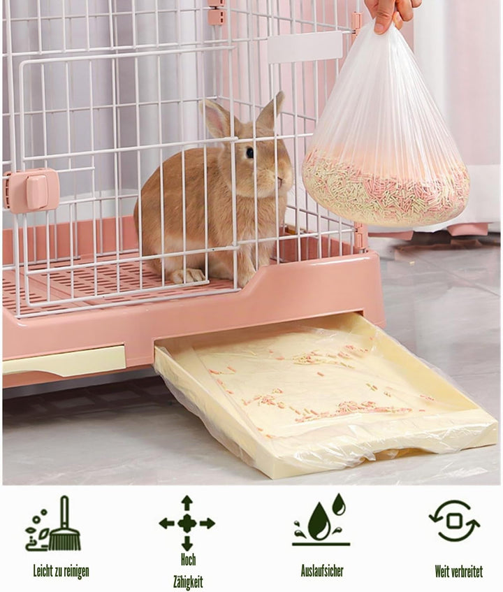 50 Stück Kaninchen-PIPI-Matte Einweg-Käfigfolie Folie für Käfig Hasenkäfigeinlage Einweg-Kaninchenkä