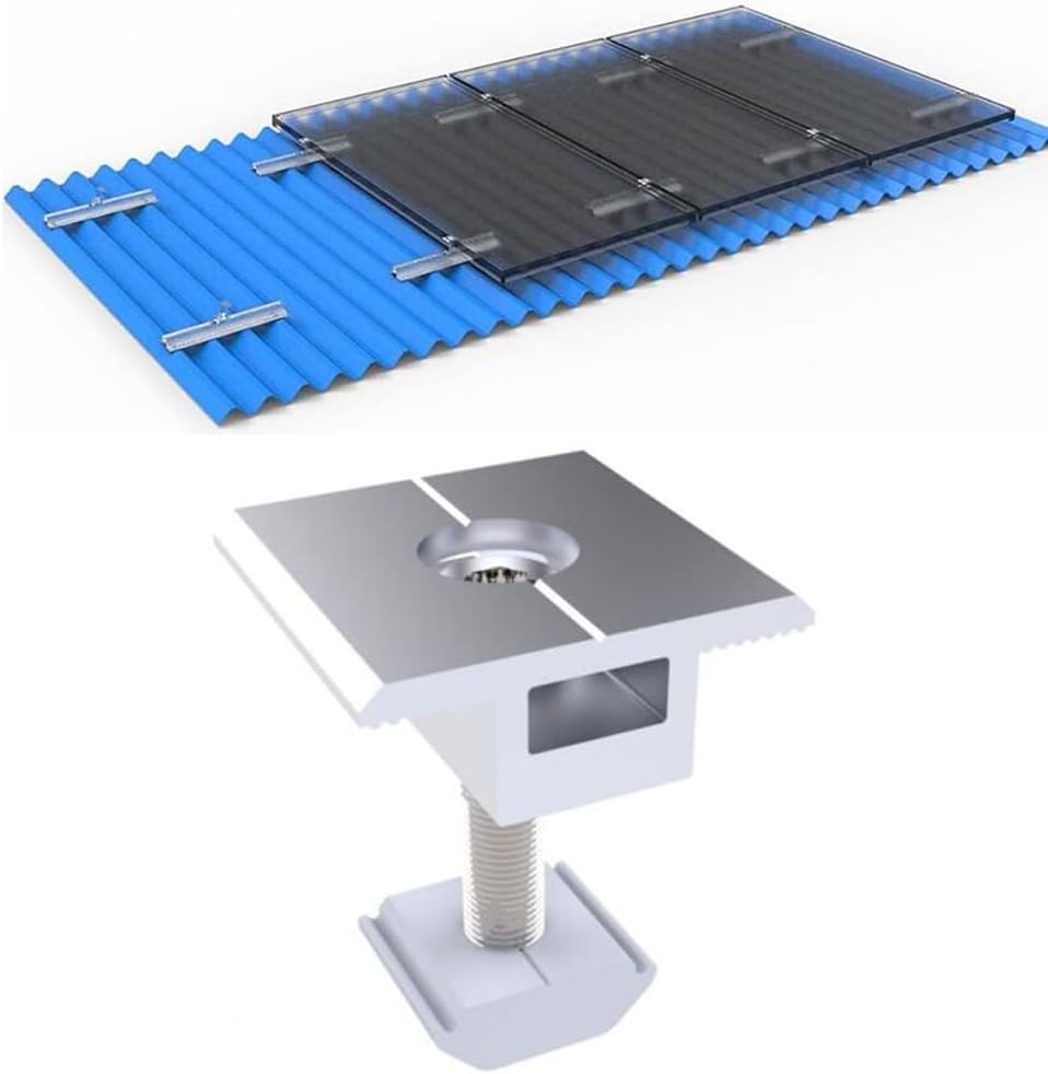 Mittelklemme 12 Stück ALU Mittelklemmen 30MM PV Photovoltaik Solar Trapez Montagehalterungen, Halter